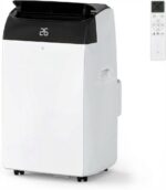 Leises 4-in-1 Mobiles Klimagerät 12000 BTU | Kühlen/Ventilieren/Entfeuchten/Follow-Me | Für Räume Bis 43–51㎡ Abluftschlauch+Digitaldisplay+Fernbedienung+24h-Timer