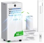 Klimaanlage Mobil 9000 BTU,4-in-1 Mobile Klimaanlage - LED Display&Fernbedienung,leise mobile klimaanlage mit einem Fenstermontagesatz,klimagerät mit abluftschlauch,Raumgröße bis 88m³(33㎡) Tragbare