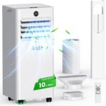 Klimaanlage Mobil 9000 BTU,4-in-1 Mobile Klimaanlage - LED Display&Fernbedienung,leise mobile klimaanlage mit einem Fenstermontagesatz,klimagerät mit abluftschlauch,Raumgröße bis 88m³(33㎡) Tragbare