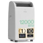 Mobile Klimaanlage 9000 BTU, Klimaanlage mobil mit Abluftschlauch, Mobiles Klimagerät mit Abluftschlauch für Räume bis zu 33m²/90m³, Klimagerät mit Timer, R290, weiß