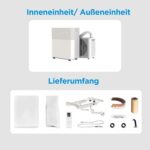 Midea PortaSplit-E Mobile Klimaanlage,Kühlen A++/Heizen A+, 12000 BTU 3,5kW,Mini-Split-Klimaanlage, Farbe Pfirsich,für Räume bis zu 42 m² / 105 m³, nur 39 dB(A) im Silent-Modus [Energieklasse A++]