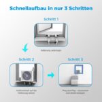Midea Portasplit Cool Mobile Klimaanlage, nur Kühlung, A++, 8000 BTU 2, 3kW, für Räume bis zu 28 m² / 70 m³, nur 38 dB(A) im Silent-Modus