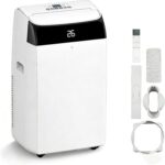 Leises 4-in-1 Mobiles Klimagerät 12000 BTU | Kühlen/Ventilieren/Entfeuchten/Follow-Me | Für Räume Bis 43–51㎡ Abluftschlauch+Digitaldisplay+Fernbedienung+24h-Timer