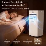 Klimaanlage Mobil 9000 BTU,4-in-1 Mobile Klimaanlage - LED Display&Fernbedienung,leise mobile klimaanlage mit einem Fenstermontagesatz,klimagerät mit abluftschlauch,Raumgröße bis 88m³(33㎡) Tragbare