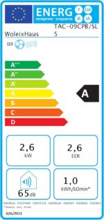 Mobile Klimaanlage 9000 BTU, Klimaanlage Mobil mit Abluftschlauch, Mobiles Klimagerät leise 55dB, mit Timer