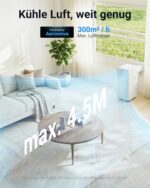 Mobile Klimaanlage 9000 BTU, Klimaanlage mobil mit Abluftschlauch, Mobiles Klimagerät mit Abluftschlauch für Räume bis zu 33m²/90m³, Klimagerät mit Timer, R290, weiß