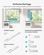 Mobile Klimaanlage 9000 BTU mit Abluftschlauch | 4-in-1 Mobiles Klimagerät | Leiser Betrieb