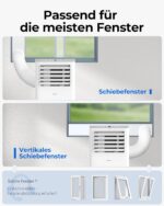 Mobile Klimaanlage 9000 BTU, Klimaanlage Mobil mit Abluftschlauch, Mobiles Klimagerät leise 55dB, mit Timer