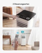 Mobile Klimaanlage 9000 BTU mit Abluftschlauch | 4-in-1 Mobiles Klimagerät | Leiser Betrieb