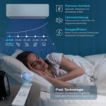 Split Klimaanlage Klimagerät Set Air Conditioner mit Heizfunktion 12000 BTU 3,5kW A++ WiFi/App-Steuerung 4D AirFlow Auto Reinigung inkl. Montagematerial Vorgefüllt R32