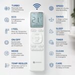 Klimaanlage Set Split - mit WiFi/App Funktion Klimagerät Kühlen A++/ Heizen A+ 3,5kW 12000 BTU Sehr Leise, Kältemittel R32 - Fernbedienung, Timerfunktion - Inkl. Montagematerial