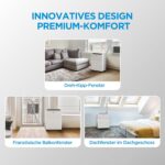 Midea PortaSplit-E Mobile Klimaanlage,Kühlen A++/Heizen A+, 12000 BTU 3,5kW,Mini-Split-Klimaanlage, Farbe Pfirsich,für Räume bis zu 42 m² / 105 m³, nur 39 dB(A) im Silent-Modus [Energieklasse A++]