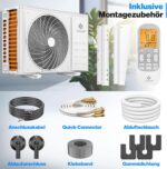 KESSER® Split Klimaanlage Set Quick Connect – WiFi & App Klimagerät mit Heizfunktion & Kühlmodus Wandklimaanlage, mit Kupferleitung 12000 BTU 3,4 kW Kältemittel R32 Inkl. Montagematerial