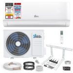 Kältebringer Split Klimaanlage - 12000 BTU (3,5 kW) - Klimagerät mit Heizfunktion, WiFi & App, bis 55qm, sehr leise - Set mit 5m Kupferleitung, Kältemittel R32, Montagematerial, Wandhalterung