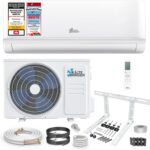 Kältebringer Split Klimaanlage - 12000 BTU (3,5 kW) - Klimagerät mit Heizfunktion, WiFi & App, bis 55qm, sehr leise - Set mit 5m Kupferleitung, Kältemittel R32, Montagematerial, Wandhalterung