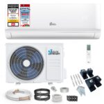 Kältebringer Split Klimaanlage - 12000 BTU (3,5 kW) - Klimagerät mit Heizfunktion, WiFi & App, bis 55qm, sehr leise - Set mit 5m Kupferleitung, Kältemittel R32, Montagematerial, Wandhalterung