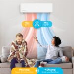 Split Klimaanlage Klimagerät Set Air Conditioner mit Heizfunktion 12000 BTU 3,5kW A++ WiFi/App-Steuerung 4D AirFlow Auto Reinigung inkl. Montagematerial Vorgefüllt R32