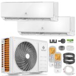 KESSER® Multisplit Klimaanlage 2 Innengeräte, 18000 BTU, Split Klimagerät Set mit WiFi/App, Heizen & Kühlen, Inverter, Eco-Modus, Luftentfeuchter & Ventilator, sehr leise, R32, Montagematerial