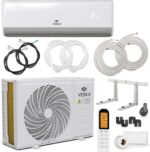 Klimaanlage Set Split - mit WiFi/App Funktion Klimagerät - Kühlen A++/ Heizen A+ 12000 BTU/h (3.500 Watt) Kältemittel R32 - Fernbedienung, Timerfunktion - inkl. Montagematerial (VSK-12000BTU)