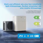 Midea PortaSplit-E Mobile Klimaanlage,Kühlen A++/Heizen A+, 12000 BTU 3,5kW,Mini-Split-Klimaanlage, Farbe Pfirsich,für Räume bis zu 42 m² / 105 m³, nur 39 dB(A) im Silent-Modus [Energieklasse A++]