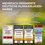 Kältebringer Split Klimaanlage - 12000 BTU (3,5 kW) - Klimagerät mit Heizfunktion, WiFi & App, bis 55qm, sehr leise - Set mit 5m Kupferleitung, Kältemittel R32, Montagematerial, Wandhalterung