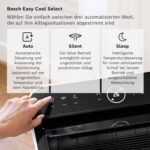 Bosch Cool 5100 Mobiles Klimagerät - 3-in-1 Klimaanlage, Luftentfeuchter, Ventilator - 3,4 kW für Räume bis zu 46 m² - Mit Auto-Modus, Silent-Modus & Sleep-Modus