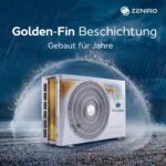Split Klimaanlage Klimagerät Set Air Conditioner mit Heizfunktion 12000 BTU 3,5kW A++ WiFi/App-Steuerung 4D AirFlow Auto Reinigung inkl. Montagematerial Vorgefüllt R32