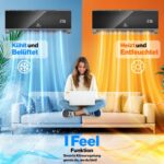 KESSER® Multisplit Klimaanlage 2 Innengeräte, 18000 BTU, Split Klimagerät Set mit WiFi/App, Heizen & Kühlen, Inverter, Eco-Modus, Luftentfeuchter & Ventilator, sehr leise, R32, Montagematerial